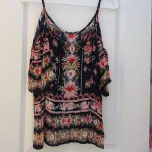 Floral & Navy Blue X-Small Camisole